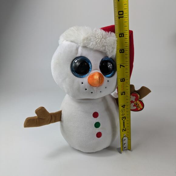 TY Beanie Boos Scoop Snowman Plush Christmas Stuffed Animal Toy With Tags Winter - Picture 12 of 12